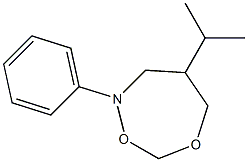 2-Phenyl-4-isopropyl-tetrahydro-1,6,2-dioxazepine 结构式