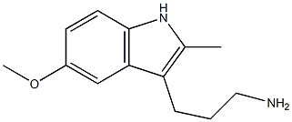 3-(3-Aminopropyl)-5-methoxy-2-methyl-1H-indole 结构式