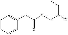 (+)-Phenylacetic acid (S)-2-methylbutyl ester 结构式