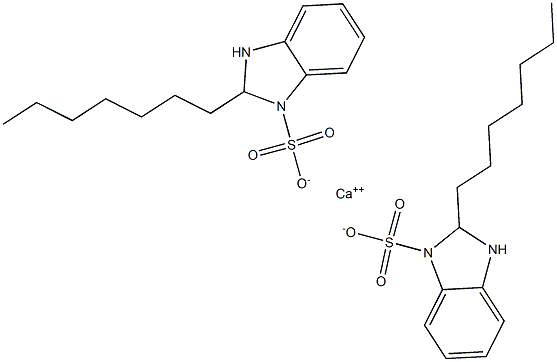 Bis(2,3-dihydro-2-heptyl-1H-benzimidazole-1-sulfonic acid)calcium salt 结构式