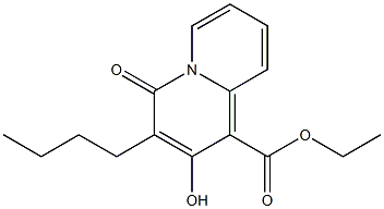 3-Butyl-2-hydroxy-4-oxo-4H-quinolizine-1-carboxylic acid ethyl ester 结构式