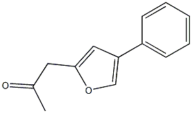 4-Phenyl-2-(2-oxopropyl)furan 结构式