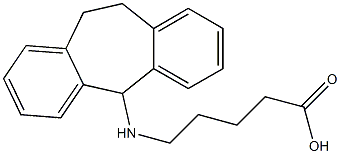 5-[[(10,11-Dihydro-5H-dibenzo[a,d]cyclohepten)-5-yl]amino]valeric acid 结构式