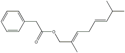 Phenylacetic acid 2,7-dimethyl-2,5-octadienyl ester 结构式