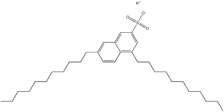 4,7-Diundecyl-2-naphthalenesulfonic acid potassium salt 结构式