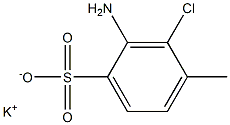 2-Amino-3-chloro-4-methylbenzenesulfonic acid potassium salt 结构式