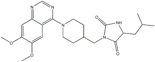 1-[[1-(6,7-Dimethoxyquinazolin-4-yl)piperidin-4-yl]methyl]-4-isobutylimidazolidine-2,5-dione 结构式