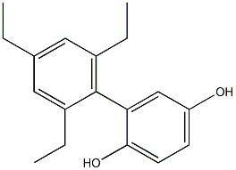 2-(2,4,6-Triethylphenyl)benzene-1,4-diol 结构式