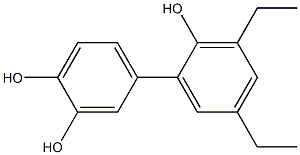 3',5'-Diethyl-1,1'-biphenyl-2',3,4-triol 结构式