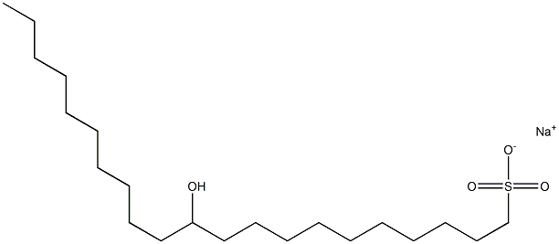 11-Hydroxyhenicosane-1-sulfonic acid sodium salt 结构式