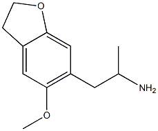 2-[(2,3-Dihydro-5-methoxybenzofuran)-6-yl]-1-methylethanamine 结构式