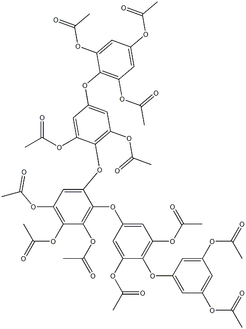 1-[4-(2,4,6-Triacetoxyphenoxy)-2,6-diacetoxyphenoxy]-2-[4-(3,5-diacetoxyphenoxy)-3,5-diacetoxyphenoxy]-3,4,5-triacetoxybenzene 结构式