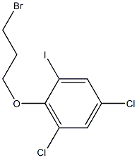 1-(3-Bromopropoxy)-2-iodo-4,6-dichlorobenzene 结构式
