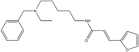 N-[5-(Ethylbenzylamino)pentyl]-3-(furan-2-yl)acrylamide 结构式