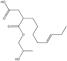 2-(5-Octenyl)succinic acid hydrogen 1-(2-hydroxypropyl) ester 结构式