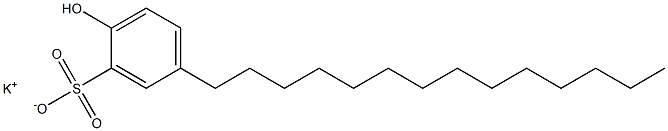 2-Hydroxy-5-tetradecylbenzenesulfonic acid potassium salt 结构式