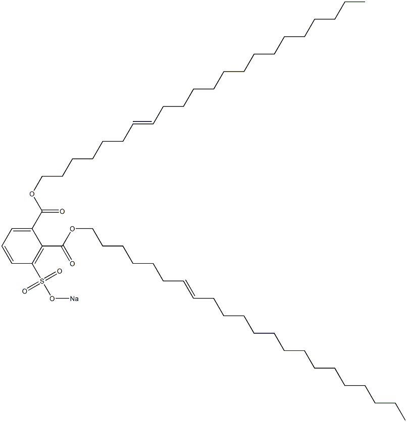 3-(Sodiosulfo)phthalic acid di(7-docosenyl) ester 结构式