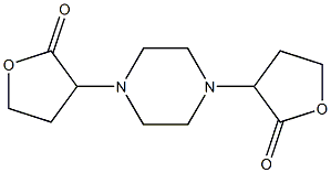3,3'-(1,4-Piperazinediyl)bis[dihydro-2(3H)-furanone] 结构式