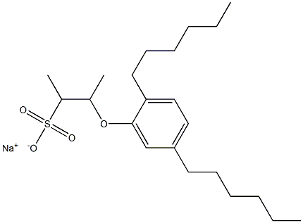 3-(2,5-Dihexylphenoxy)butane-2-sulfonic acid sodium salt 结构式