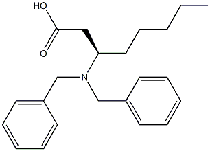(R)-3-Dibenzylaminooctanoic acid 结构式