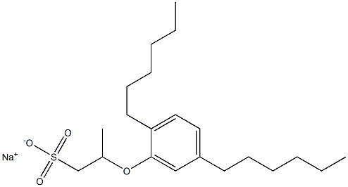 2-(2,5-Dihexylphenoxy)propane-1-sulfonic acid sodium salt 结构式
