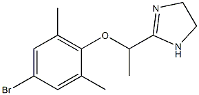 2-[1-(4-Bromo-2-methyl-6-methylphenoxy)ethyl]-2-imidazoline 结构式