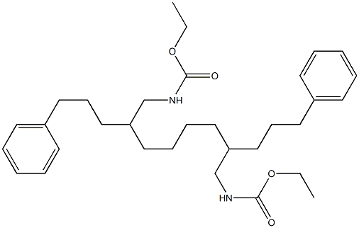 2,7-Di(3-phenylpropyl)-1,8-octanediylbis(carbamic acid)diethyl ester 结构式