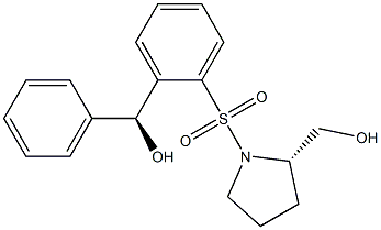 (2S)-1-[[2-[(S)-Hydroxy(phenyl)methyl]phenyl]sulfonyl]pyrrolidine-2-methanol 结构式