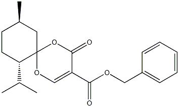 (7S,10R)-7-Isopropyl-2-oxo-10-methyl-1,5-dioxaspiro[5.5]undec-3-ene-3-carboxylic acid benzyl ester 结构式