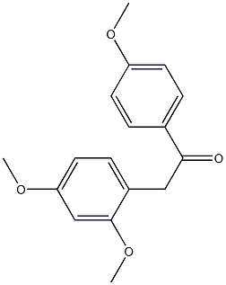 2-(2,4-Dimethoxyphenyl)-1-(4-methoxyphenyl)ethanone 结构式