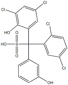 (2,5-Dichlorophenyl)(3,5-dichloro-2-hydroxyphenyl)(3-hydroxyphenyl)methanesulfonic acid 结构式