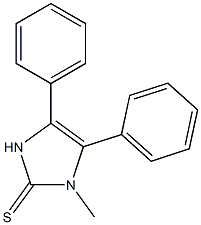 1-Methyl-4,5-diphenyl-1H-imidazole-2(3H)-thione 结构式