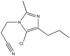 5-Chloro-1-(2-cyanoethyl)-2-methyl-4-propyl-1H-imidazole 结构式