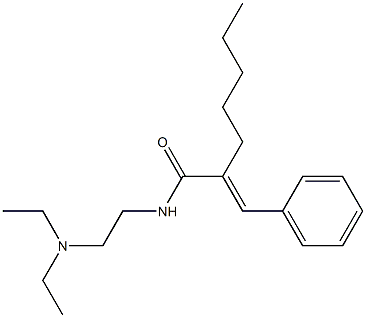 N-(2-Diethylaminoethyl)-2-pentyl-3-phenylpropenamide 结构式