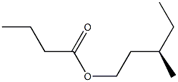 (-)-Butyric acid (R)-3-methylpentyl ester 结构式