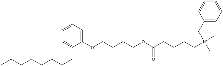 N,N-Dimethyl-N-benzyl-N-[4-[[4-(2-octylphenyloxy)butyl]oxycarbonyl]butyl]aminium 结构式