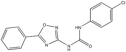 1-(5-Phenyl-1,2,4-oxadiazol-3-yl)-3-(4-chlorophenyl)urea 结构式