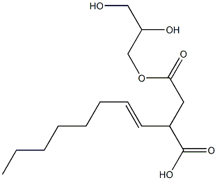 3-(1-Octenyl)succinic acid hydrogen 1-(2,3-dihydroxypropyl) ester 结构式