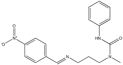 N-Methyl-N-(3-(4-nitrophenyl)methyleneaminopropyl)-N'-phenylurea 结构式