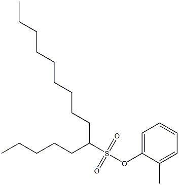 6-Pentadecanesulfonic acid 2-methylphenyl ester 结构式