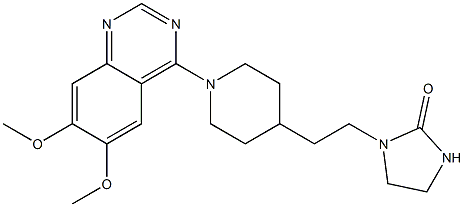 1-[2-[1-(6,7-Dimethoxyquinazolin-4-yl)piperidin-4-yl]ethyl]imidazolidin-2-one 结构式
