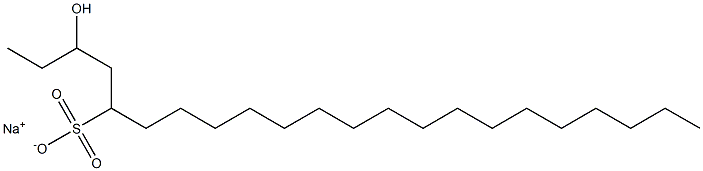 3-Hydroxydocosane-5-sulfonic acid sodium salt 结构式