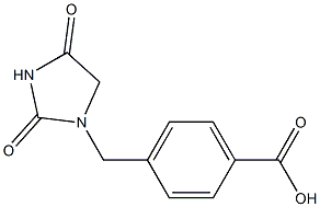 4-[(2,4-Dioxo-1-imidazolidinyl)methyl]benzoic acid 结构式