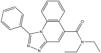 1-Phenyl-N,N-diethyl[1,2,4]triazolo[4,3-a]quinoline-5-carboxamide 结构式