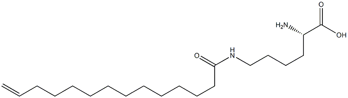 N6-(13-Tetradecenoyl)lysine 结构式