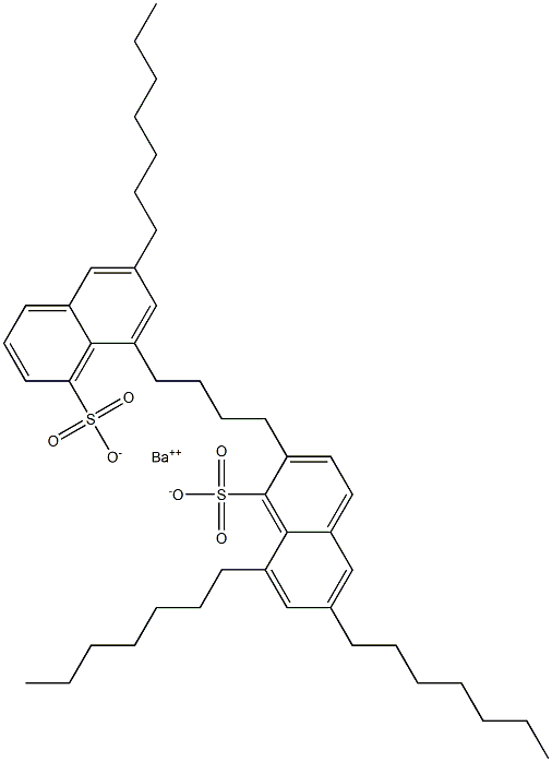 Bis(6,8-diheptyl-1-naphthalenesulfonic acid)barium salt 结构式