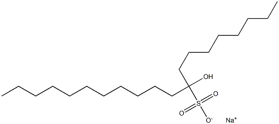 9-Hydroxyicosane-9-sulfonic acid sodium salt 结构式