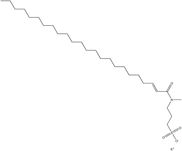 3-[N-(1-Oxo-2-tetracosen-1-yl)-N-methylamino]-1-propanesulfonic acid potassium salt 结构式