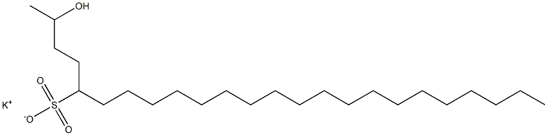 2-Hydroxytetracosane-5-sulfonic acid potassium salt 结构式