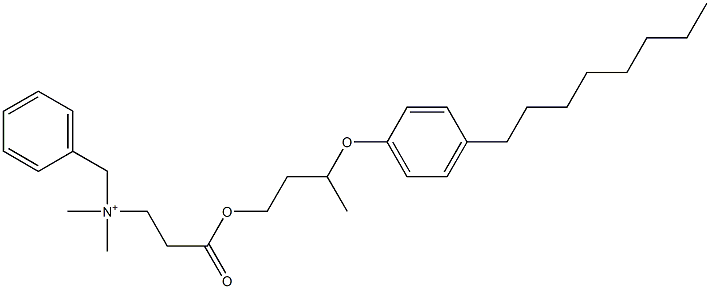 N,N-Dimethyl-N-benzyl-N-[2-[[3-(4-octylphenyloxy)butyl]oxycarbonyl]ethyl]aminium 结构式